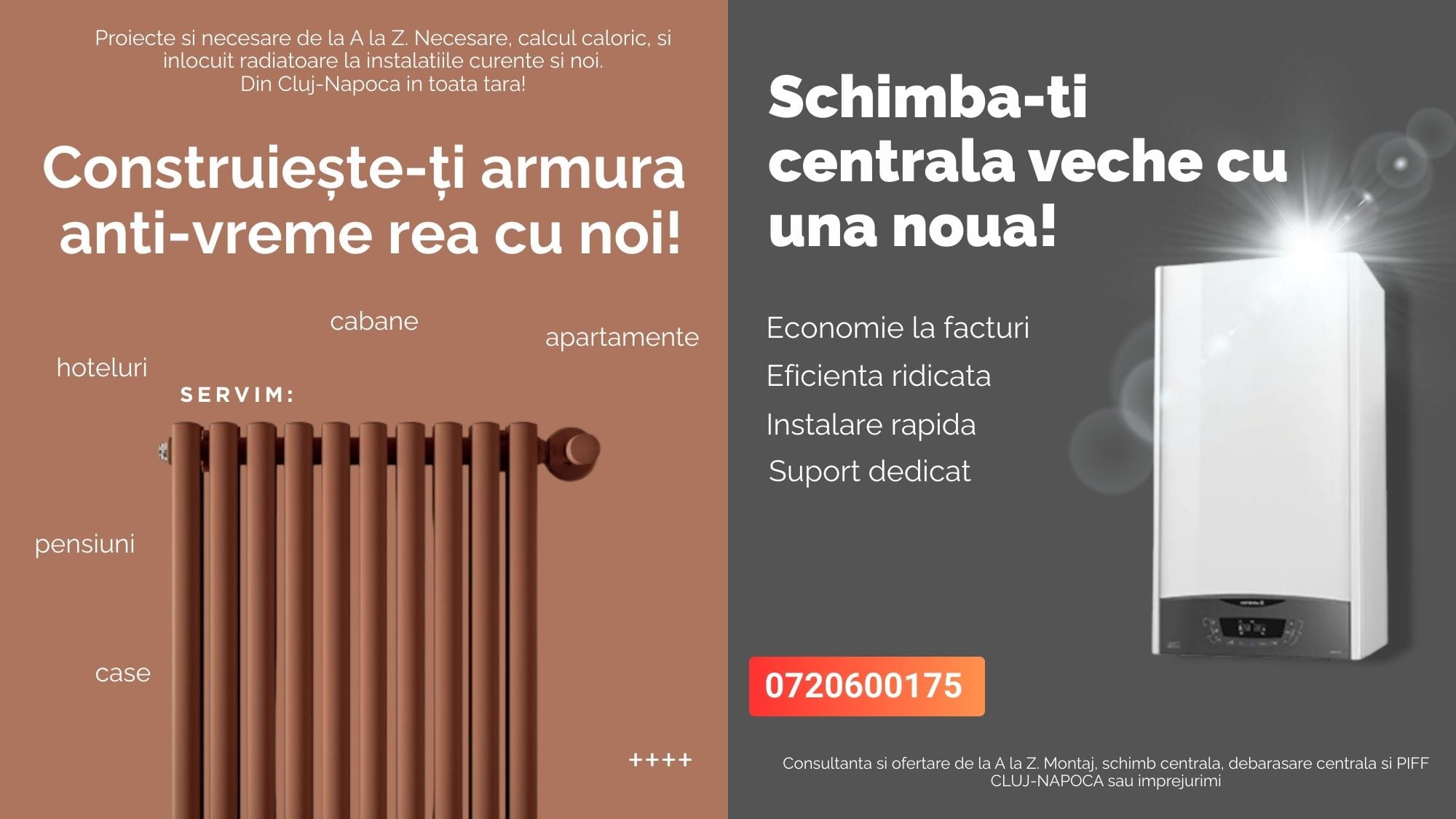 Proiecte si necesare de la A la Z. Necesare, calcul caloric, si inlocuit radiatoare la instalatiile curente si noi. Din Cluj-Napoca in toata tara! (2)